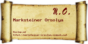Marksteiner Orsolya névjegykártya